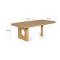 Noe Ohan 50 Inch Coffee Table Rectangular Light Brown Solid Rubberwood By Casagear Home BM317641