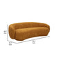 Reno Lucy 95 Inch Curve Sofa 3 Seater Orange Fabric Round Arms By Casagear Home BM317647