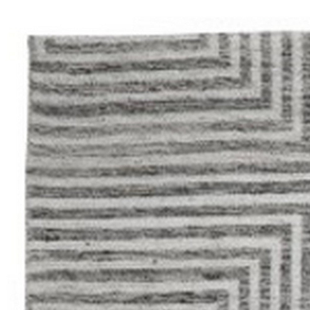 Ashley Seni 5 x 7 Medium Area Rug Geometric Woven Black Ivory BM318237