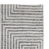 Seni 8 x 10 Large Area Rug, Geometric Pattern Machine Woven, Black Ivory By Casagear Home