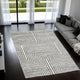 Ashley Seni 8 x 10 Large Area Rug, Geometric, Woven, Black Ivory
