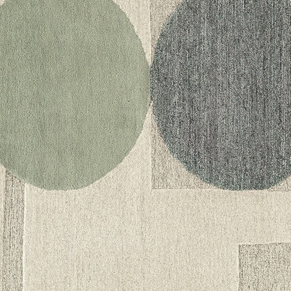 Ashley Laen 5 x 7 Medium Area Rug Tufted Geometric Wool Gray BM318241