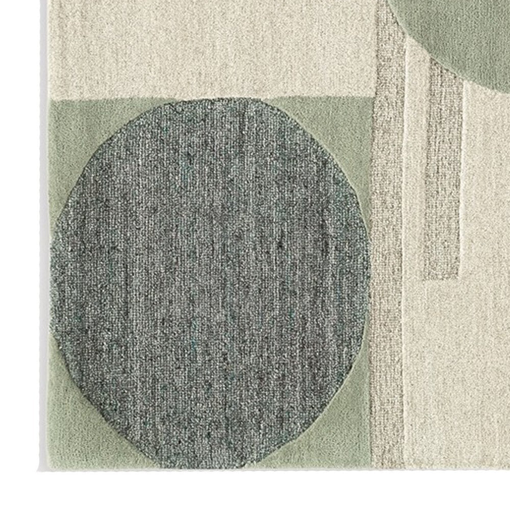 Ashley Laen 5 x 7 Medium Area Rug Tufted Geometric Wool Gray BM318241