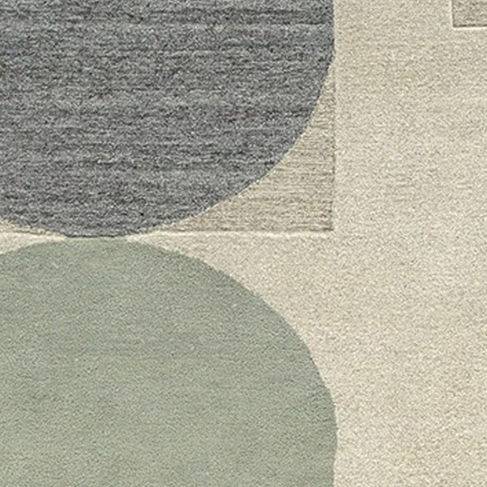 Ashley Laen 8 x 10 Large Area Rug Tufted Geometric Wool Gray BM318242