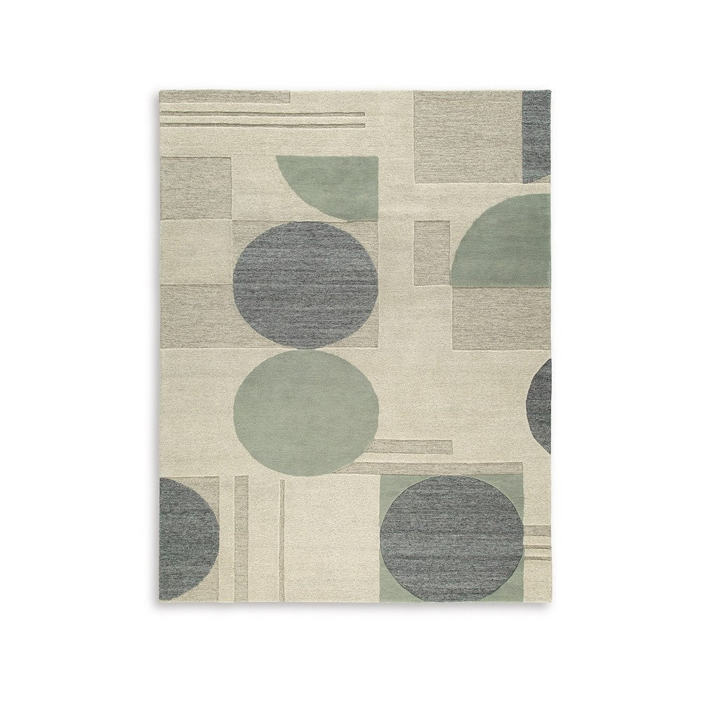 Ashley Laen 8 x 10 Large Area Rug Tufted Geometric Wool Gray BM318242