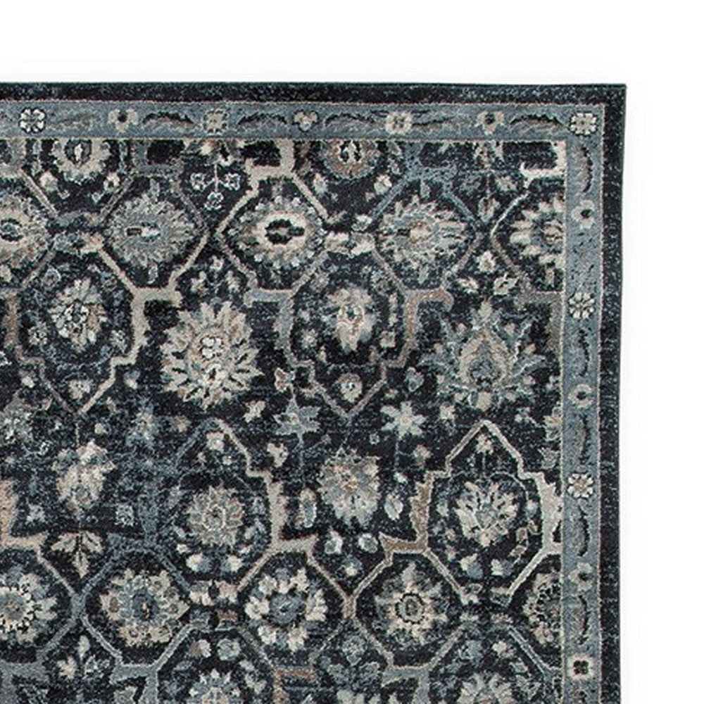 Ashley Hiy 8 x 11 Large Area Rug Persian Inspired Motif Black BM318243