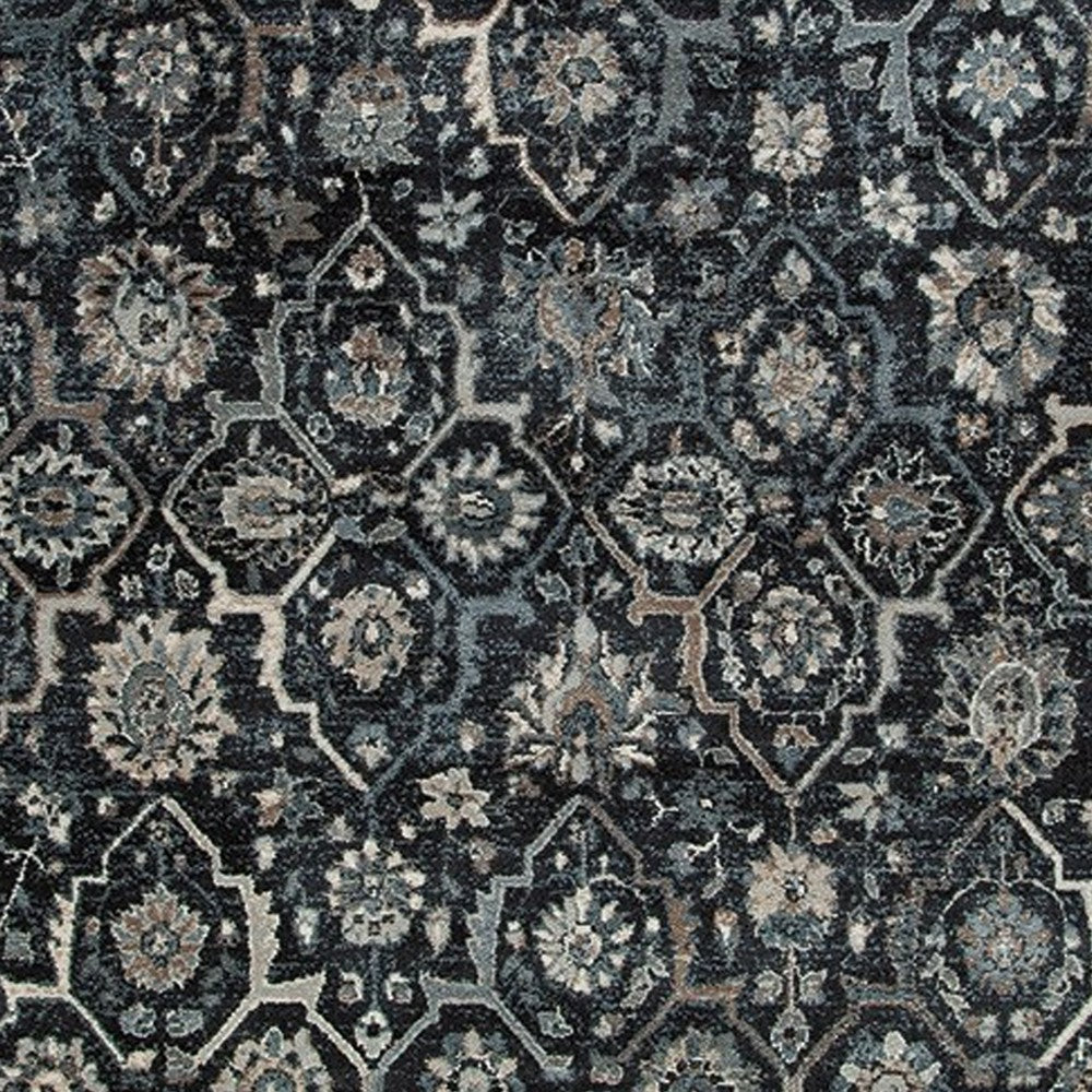 Ashley Hiy 8 x 11 Large Area Rug Persian Inspired Motif Black BM318243