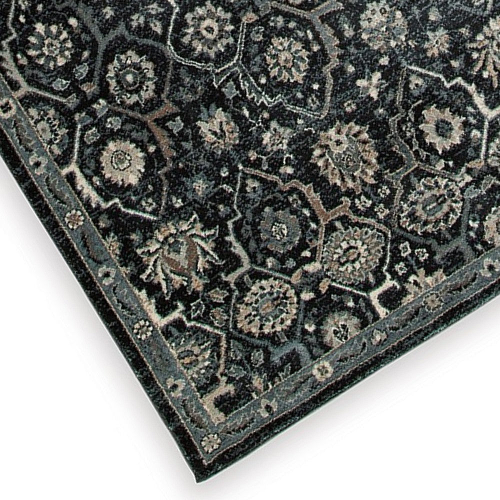 Ashley Hiy 8 x 11 Large Area Rug Persian Inspired Motif Black BM318243