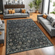 Ashley Hiy 8 x 11 Large Area Rug, Persian Inspired Motif, Black