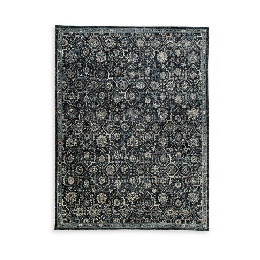 Ashley Hiy 8 x 11 Large Area Rug Persian Inspired Motif Black BM318243