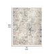 Ashley Toer 5 x 7 Medium Area Rug Abstract Art Gray White