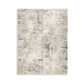 Toer 5 x 7 Medium Area Rug, Abstract Impression Art, Machine Woven, Gray By Casagear Home