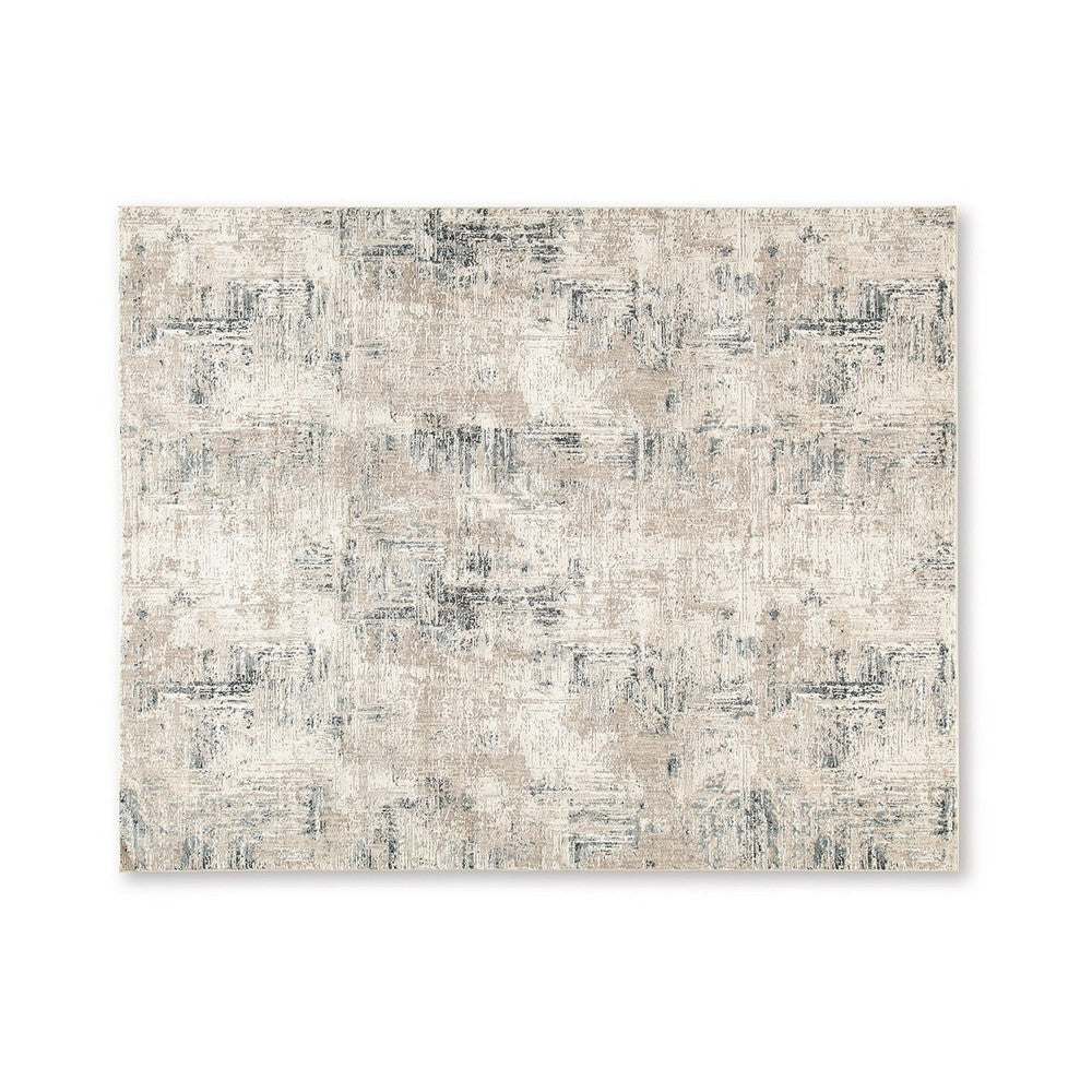 Ashley Toer 8 x 10 Large Area Rug Abstract Art Gray White