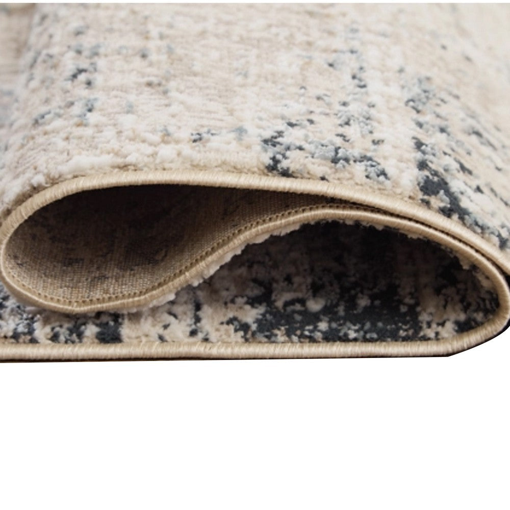 Ashley Toer 8 x 10 Large Area Rug Abstract Art Gray White