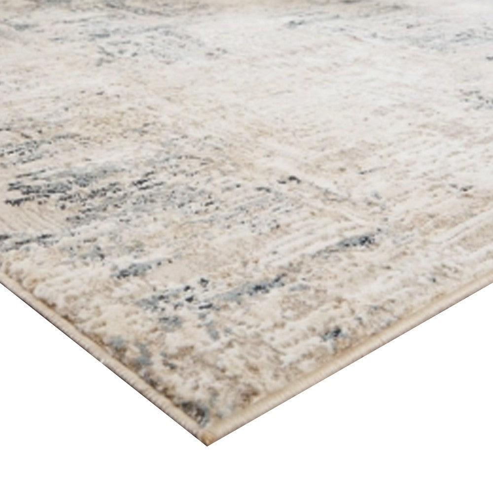 Ashley Toer 8 x 10 Large Area Rug Abstract Art Gray White