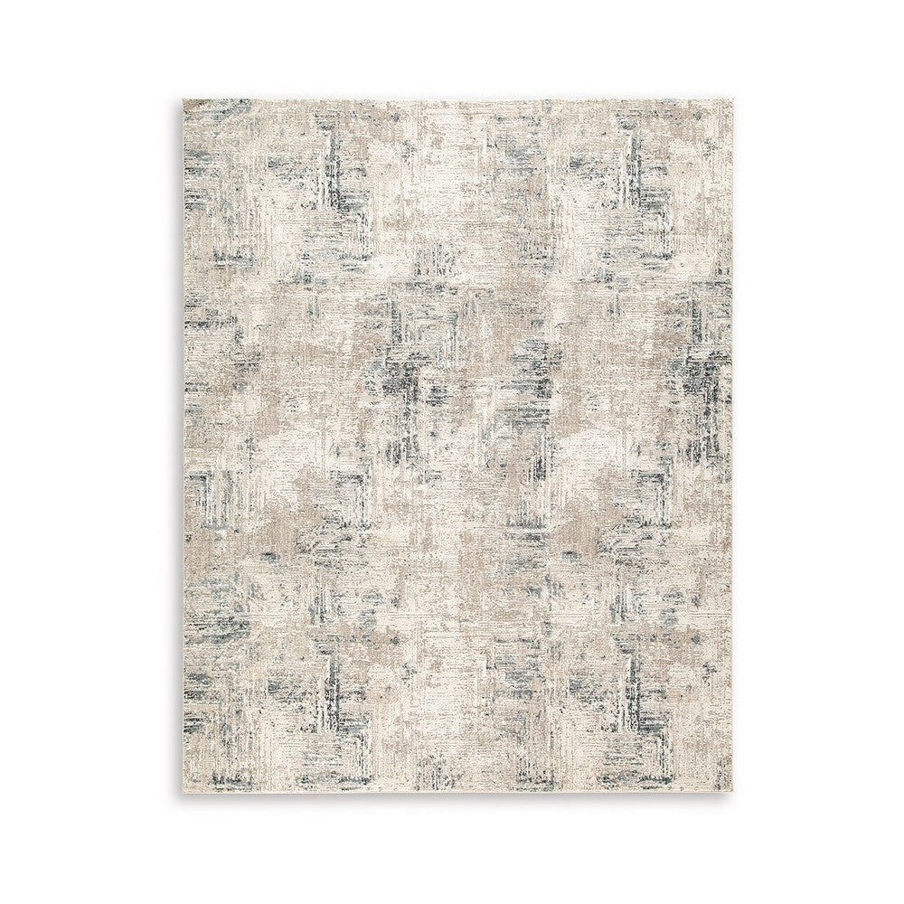 Ashley Toer 8 x 10 Large Area Rug Abstract Art Gray White