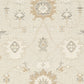 Kia 5 x 7 Medium Area Rug, Handwoven Floral Patterns, Beige Brown Wool By Casagear Home