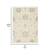 Ashley Kia 5 x 7 Medium Area Rug Handwoven Floral Pattern Beige BM318247