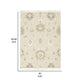Ashley Kia 5 x 7 Medium Area Rug Handwoven Floral Pattern Beige BM318247