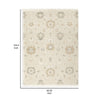 Ashley Kia 8 x 10 Large Area Rug Handwoven Floral Pattern Beige BM318248