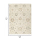 Ashley Kia 8 x 10 Large Area Rug Handwoven Floral Pattern Beige BM318248