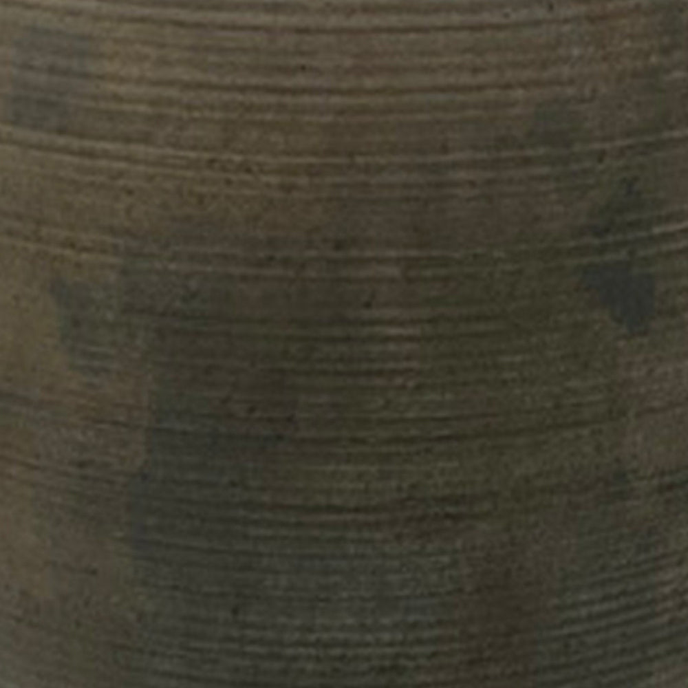 Leyn 15 Inch Antique Flower Vase, Urn Shaped Home Decor Piece, Gray Ceramic By Casagear Home