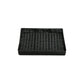 Neya Decorative Serving Tray, Handles, Black Faux Rattan Woven, Metal By Casagear Home