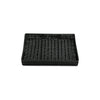 Neya Decorative Serving Tray Handles Black Faux Rattan Woven Metal By Casagear Home BM318258