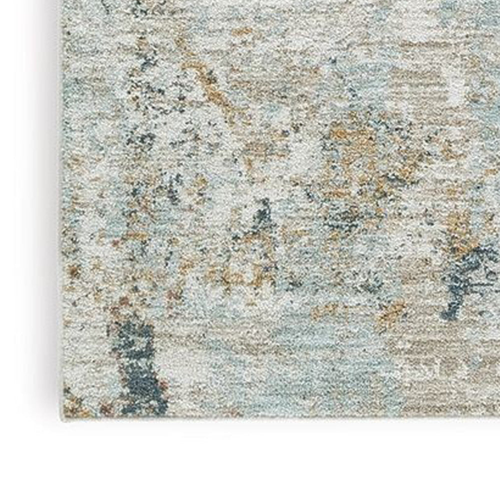 Veor 8 x 10 Large Area Rug, Abstract Patterns, Machine Woven Polyester By Casagear Home