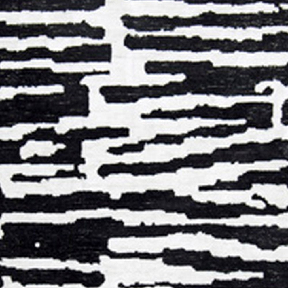 Ashley Shaw 8 x 10 Large Area Rug Abstract Design Black Ivory BM318262