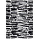 Ashley Shaw 8 x 10 Large Area Rug Abstract Design Black Ivory BM318262