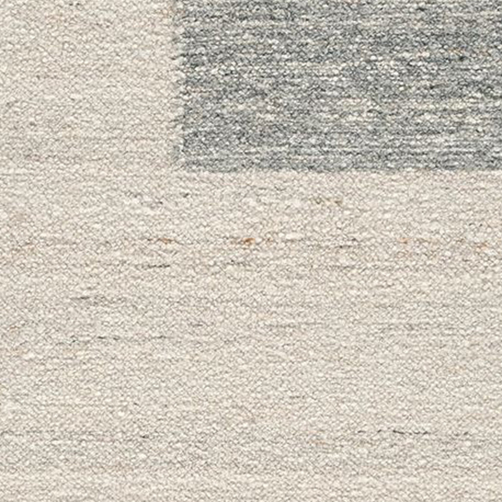 Rusy 8 x 10 Large Area Rug, Handwoven Classic Stripes, Gray Polyester By Casagear Home