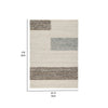 Ashley Rusy 8 x 10 Large Area Rug Handwoven Classic Stripe Gray