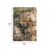 Ashley Vila 5 x 7 Medium Area Rug Abstract Design Brown Black