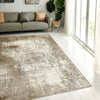 Ashley Lae 5 x 7 Medium Area Rug, Abstract Art in Brown and Gray