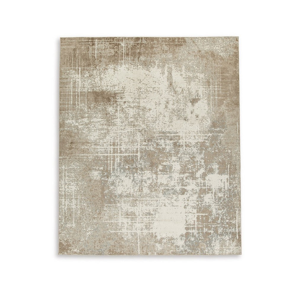 Ashley Lae 8 x 10 Large Area Rug Abstract Art in Brown and Gray BM318270