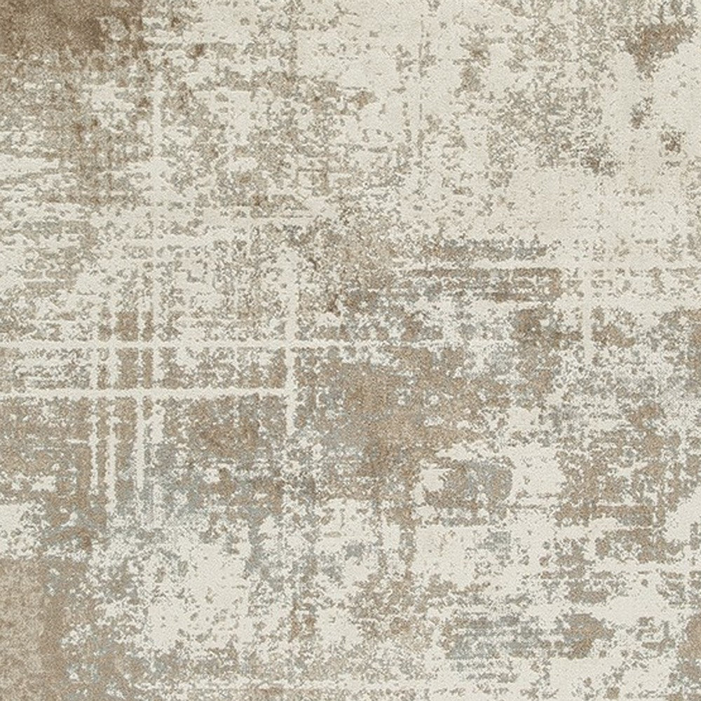 Ashley Lae 8 x 10 Large Area Rug Abstract Art in Brown and Gray BM318270