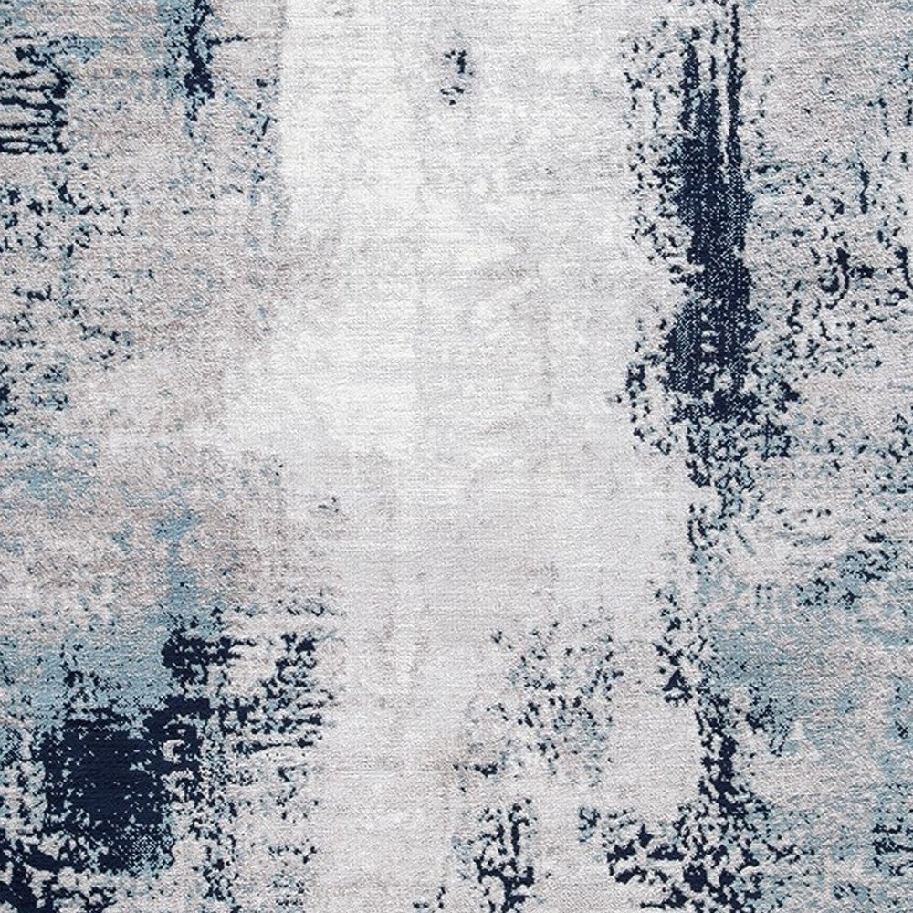 Ashley Nel 8 x 10 Large Area Rug Abstract Design Blue White BM318271