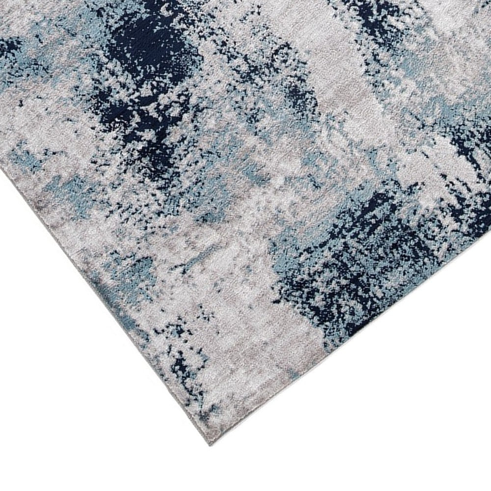 Ashley Nel 8 x 10 Large Area Rug Abstract Design Blue White BM318271