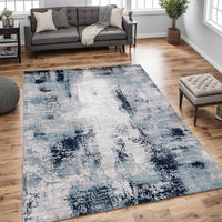 Blue and White and Gray