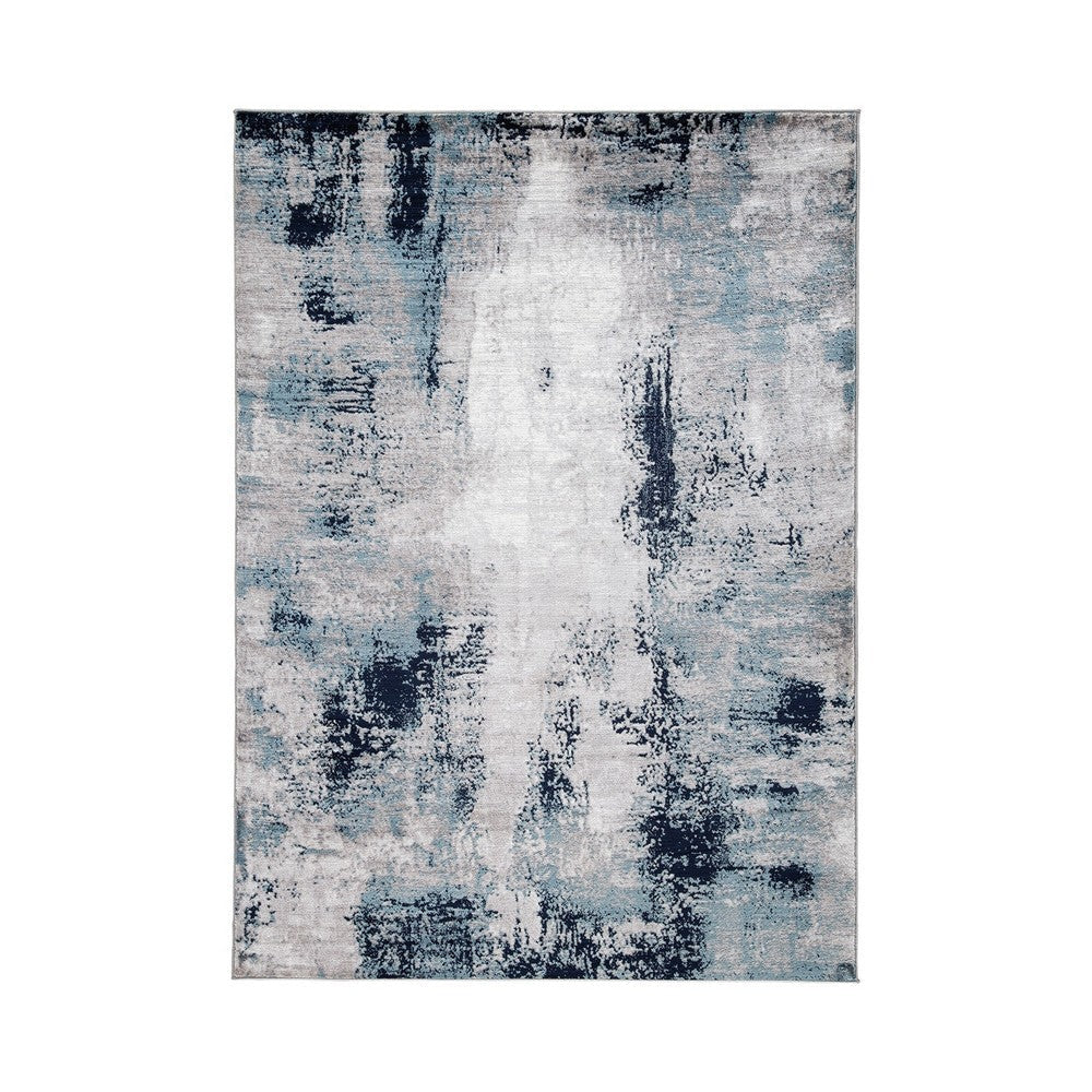 Ashley Nel 8 x 10 Large Area Rug Abstract Design Blue White BM318271