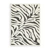 Thom 5 x 7  Medium Area Rug, Bold Zebra Print, Black and White Polyester By Casagear Home