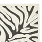 Thom 5 x 7  Medium Area Rug, Bold Zebra Print, Black and White Polyester By Casagear Home