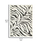 Thom 5 x 7  Medium Area Rug, Bold Zebra Print, Black and White Polyester By Casagear Home