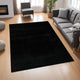 Ashley Stebin 5 x 7 Medium Area Rug, Abstract Shag Style Black