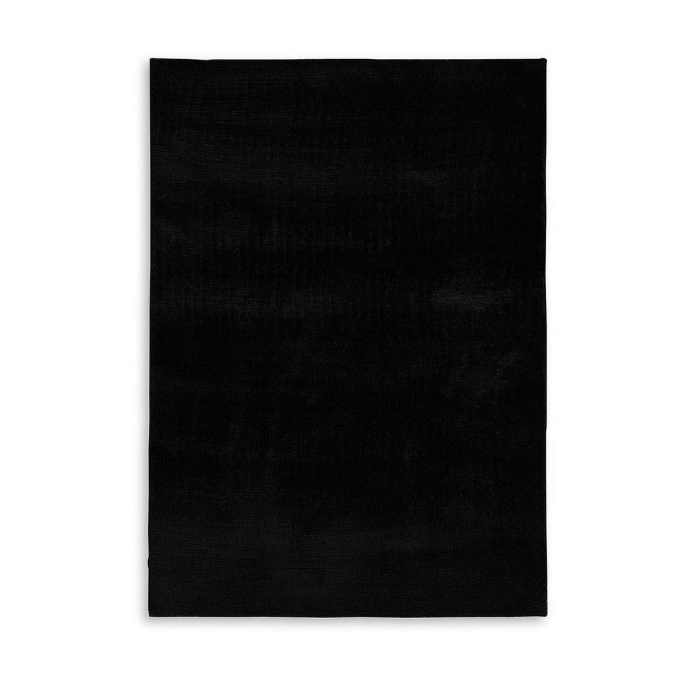 Ashley Stebin 5 x 7 Medium Area Rug Abstract Shag Style Black BM318274