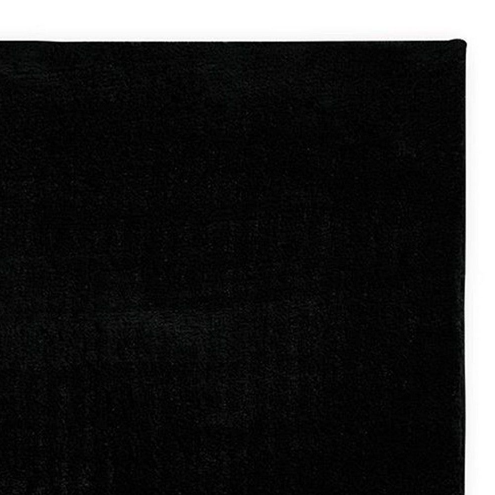 Ashley Stebin 8 x 10 Large Area Rug, Abstract Shag Style Black