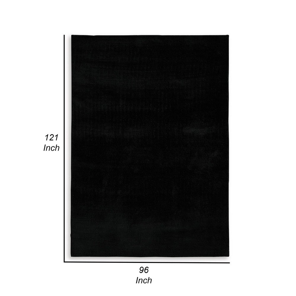 Ashley Stebin 8 x 10 Large Area Rug, Abstract Shag Style Black