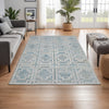 Ashley Lesy 5 x 7 Medium Area Rug, Geometric Design, Gray, Ivory