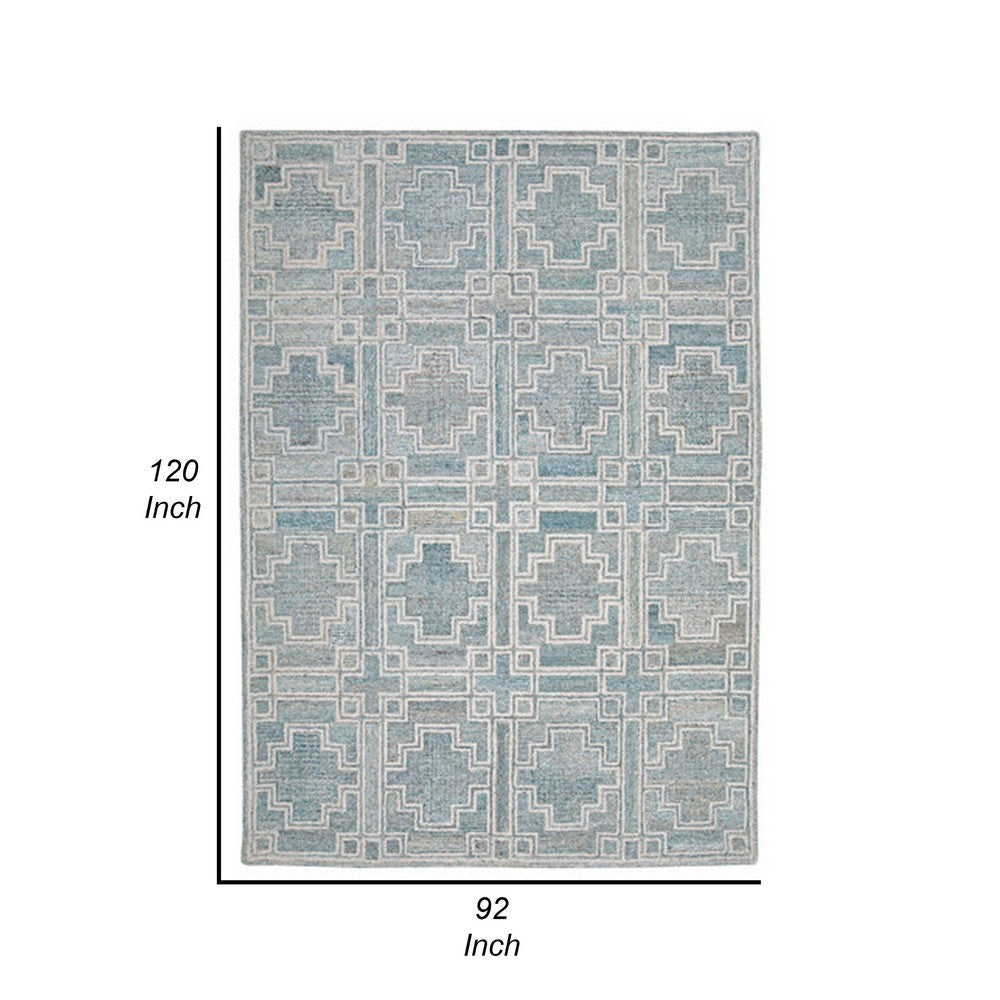 Ashley Lesy 8 x 10 Large Area Rug Geometric Design Gray Ivory